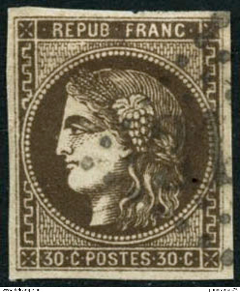 Oblit. N°47 30c Brun - TB. - 1870 Emisión De Bordeaux