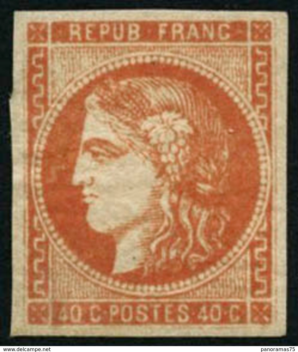 ** N°48 40c Orange, Signé Calves - TB - 1870 Emisión De Bordeaux