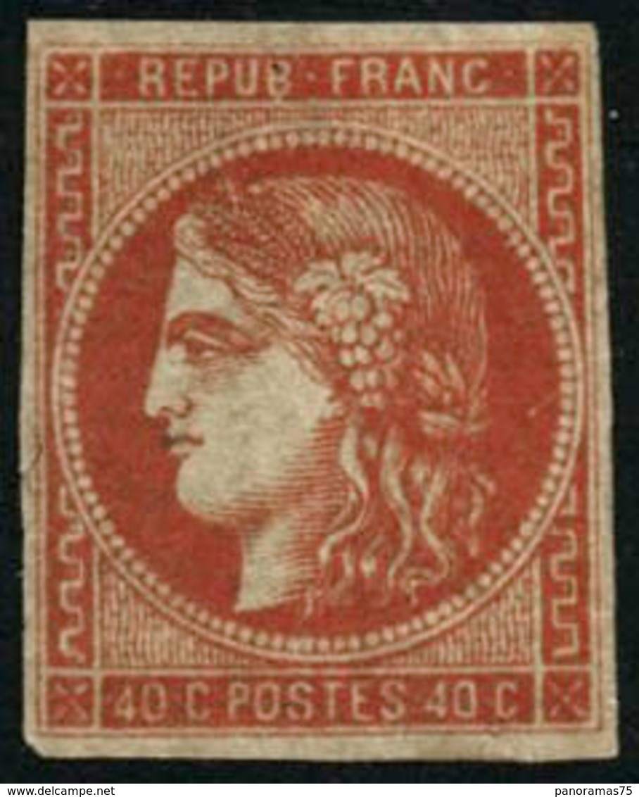 ** N°48 40c Orange, Court En Haut - B - 1870 Emissione Di Bordeaux