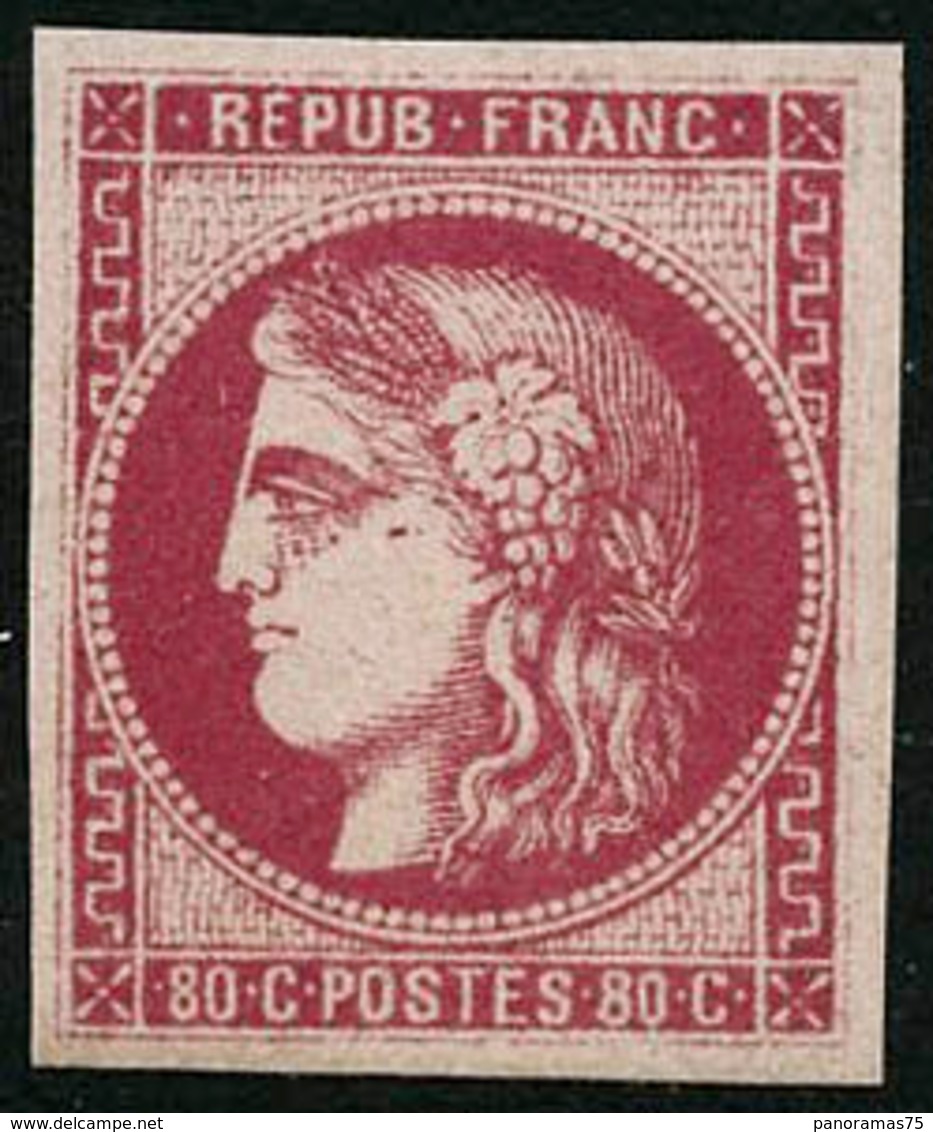 ** N°49 80c Rose, Signé Calves - TB - 1870 Emisión De Bordeaux