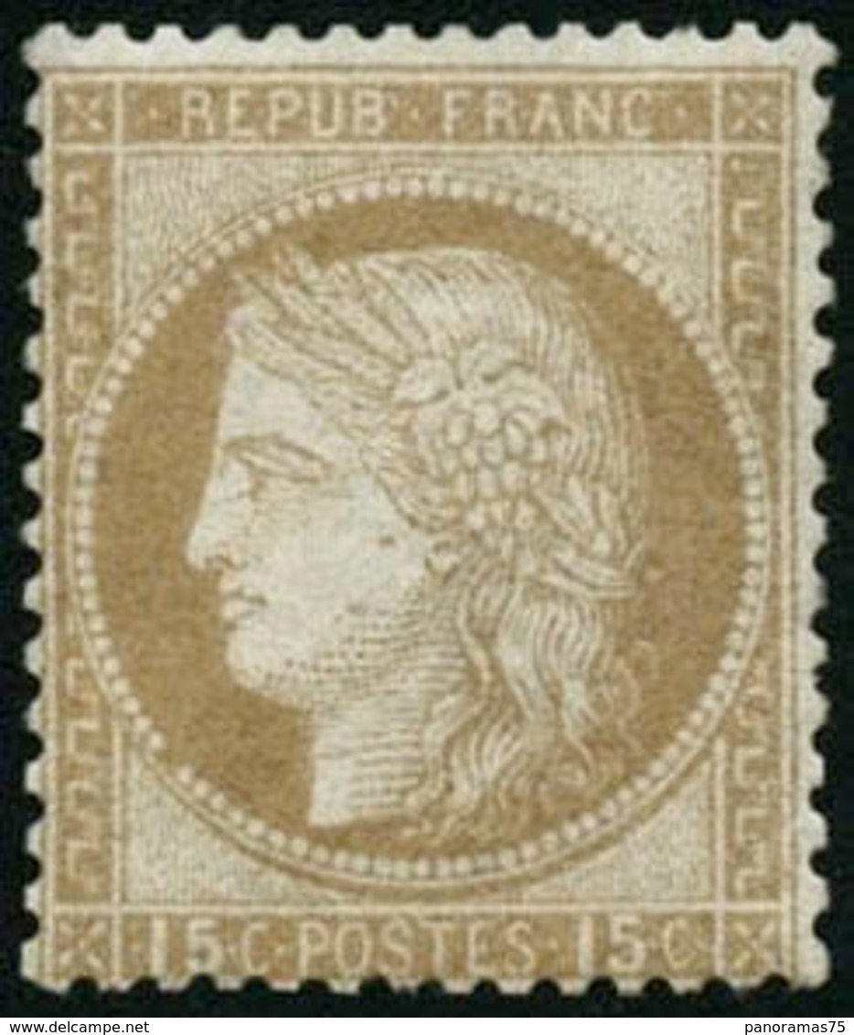 ** N°55 15c Bistre, Signé Brun - TB - 1871-1875 Cérès