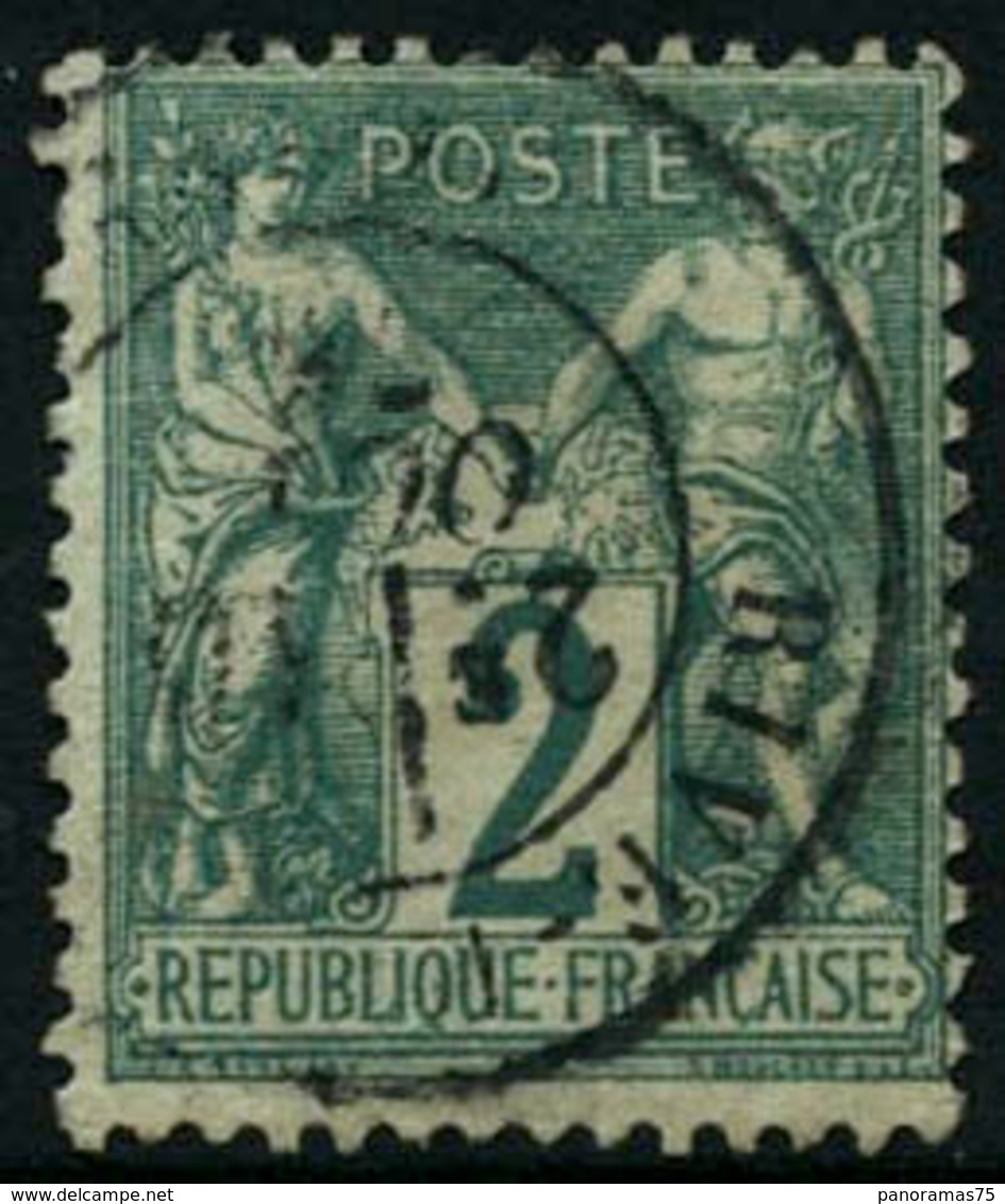 Oblit. N°62 2c Vert - TB. - 1876-1878 Sage (Type I)