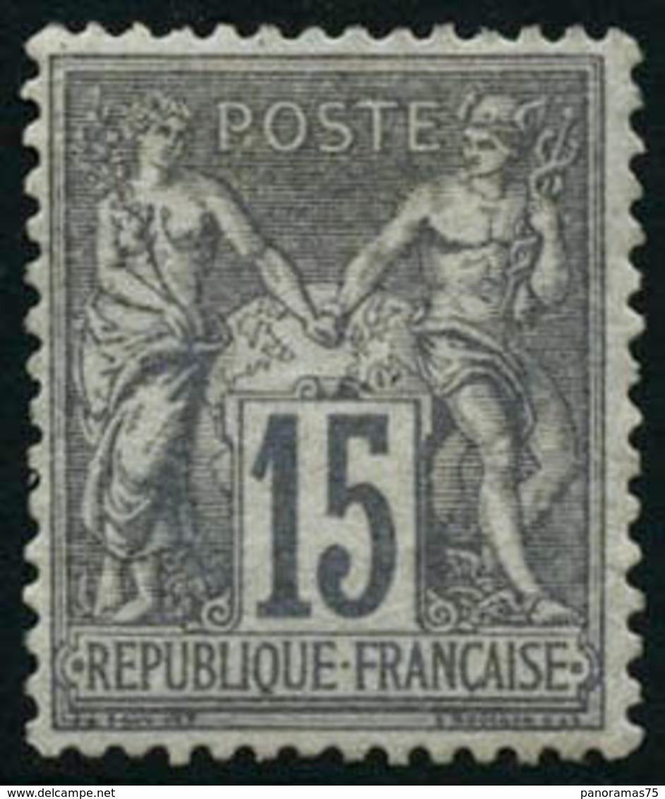 ** N°77 15c Gris, Très Bien Centré  - TB. - 1876-1898 Sage (Tipo II)