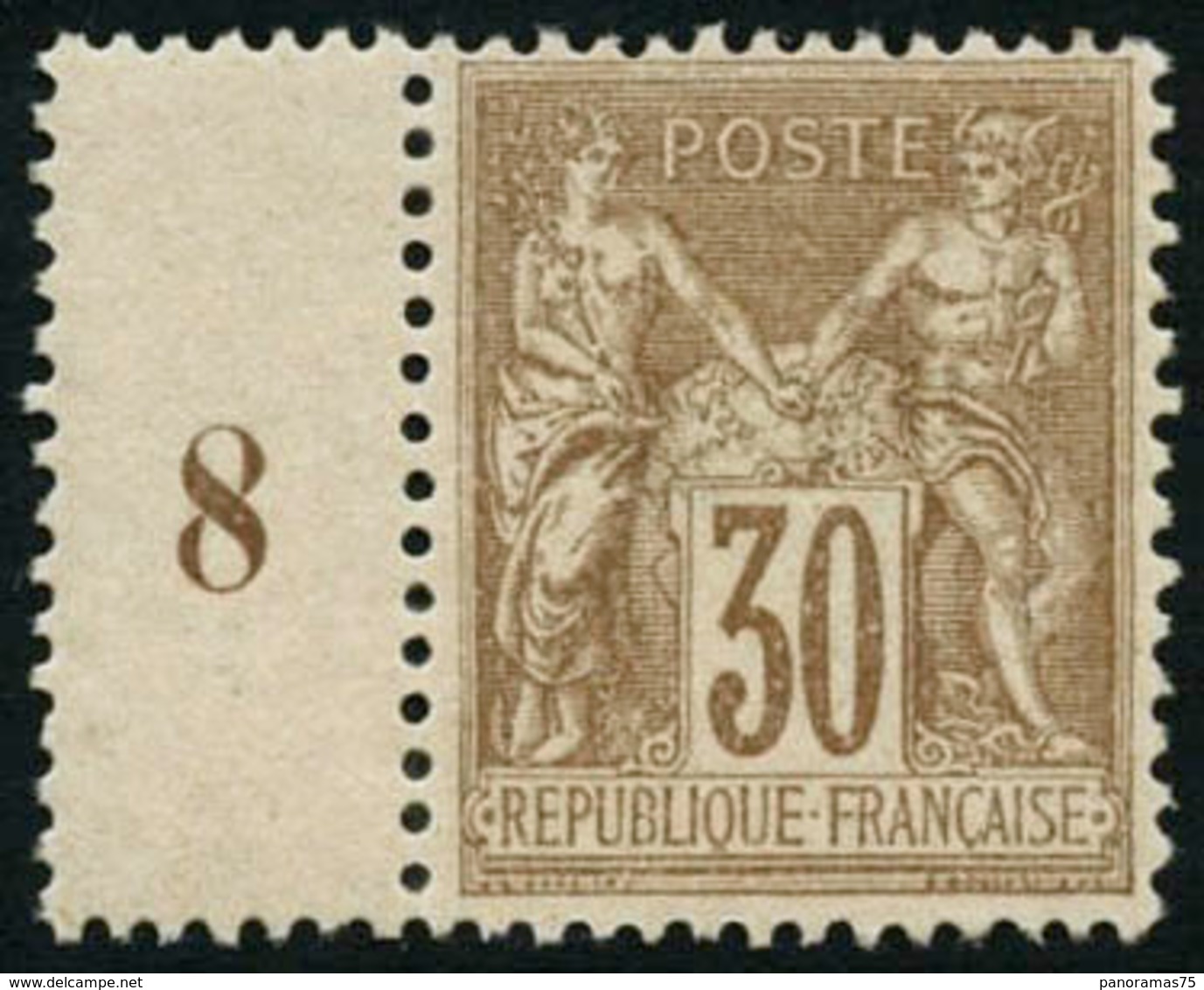 ** N°80 30c Brun-jaune, Pièce De Luxe - TB. - 1876-1898 Sage (Tipo II)