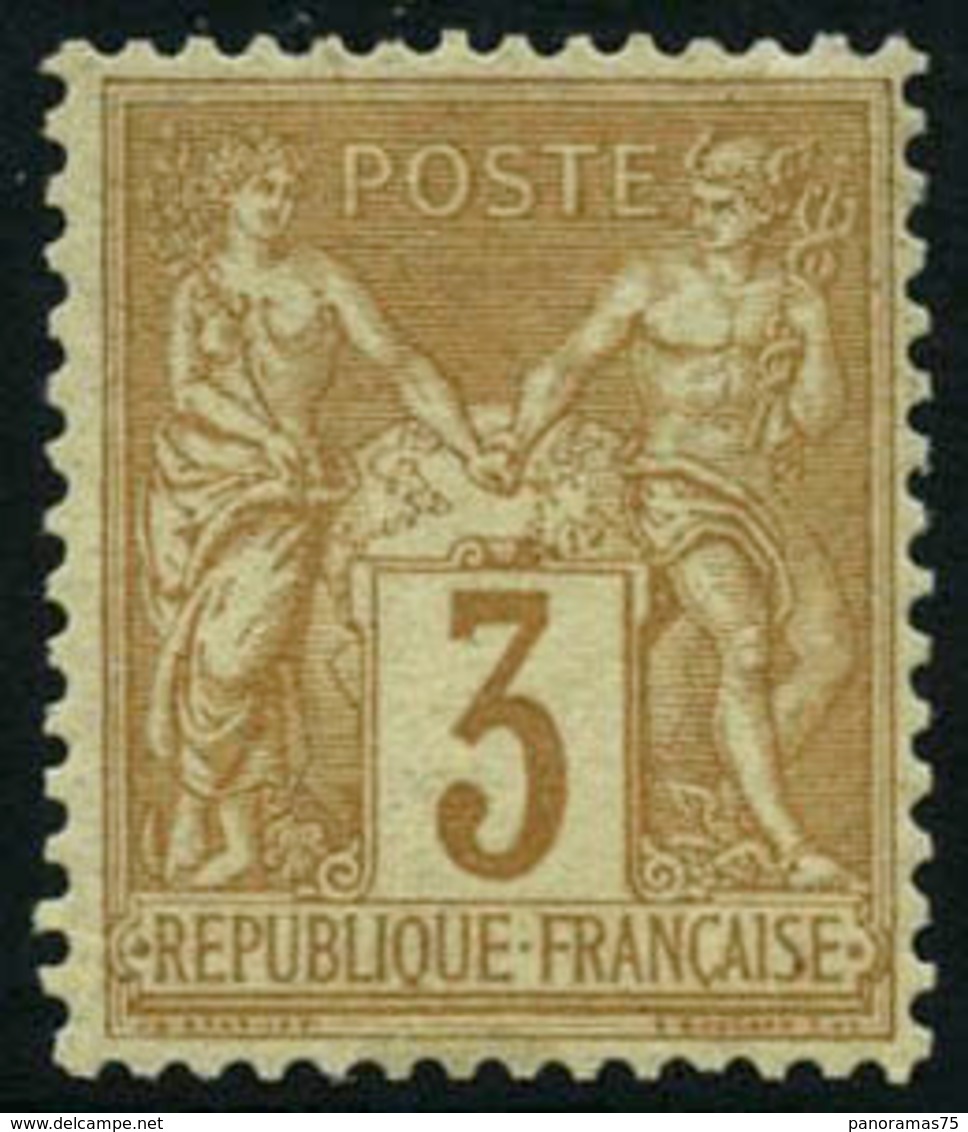 ** N°86 3c Bistre S/jaune - TB - 1876-1898 Sage (Tipo II)