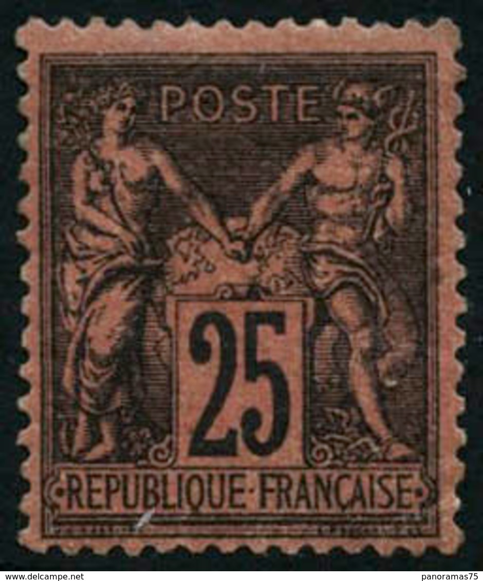 ** N°91 25c Noir S/rouge - TB. - 1876-1898 Sage (Type II)