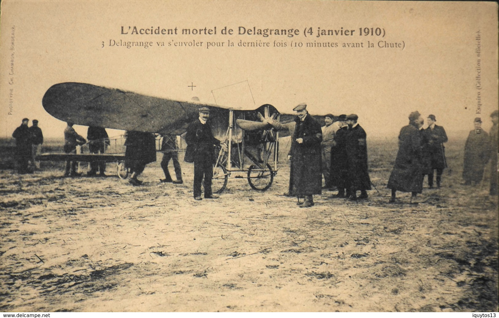 CPA. - > Aviation > Accidents > L'Accident Mortel De DELAGRANGE (4 Janvier 1910) Dernier Vol 10 Minutes Avant La Chûte - Ongevalen