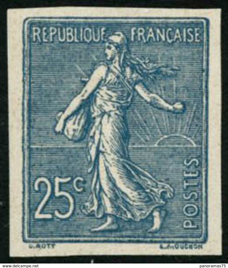 ** N°132c 25c Bleu ND, Signé Brun - TB. - Other & Unclassified