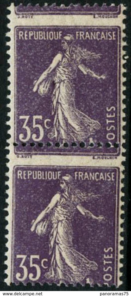 ** N°142 35c Violet, Paire Superbe Piquage à Cheval - TB - Other & Unclassified