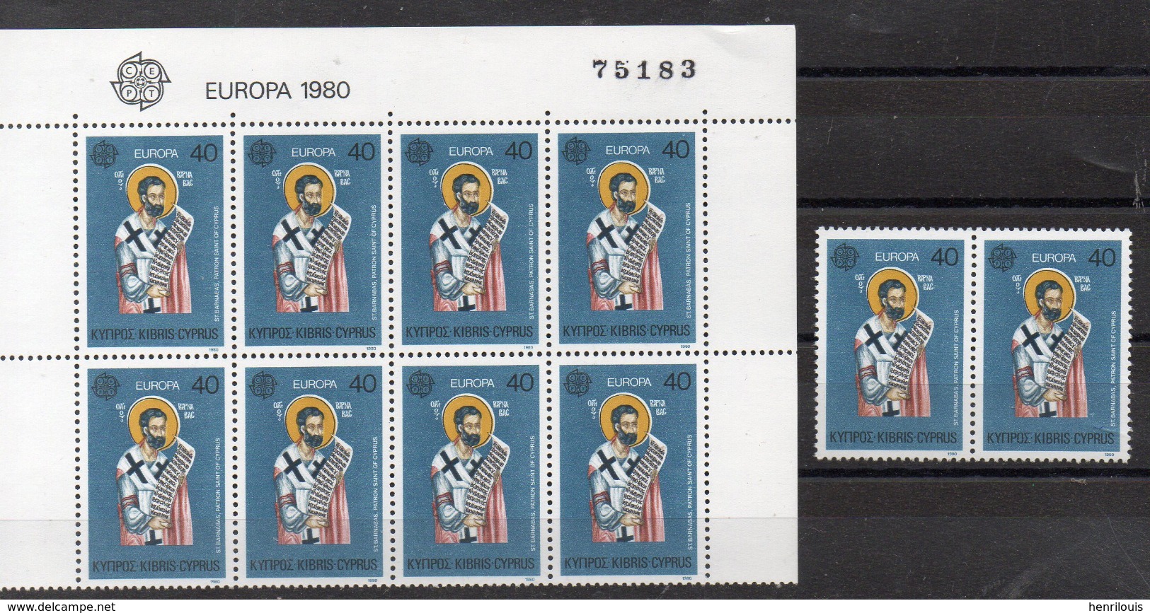 CHYPRE Timbres Neufs **  De 1980  ( Ref 6721 )  EUROPA  - Voir 2 Scans - Unused Stamps