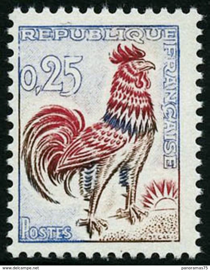 ** N°1331d 25c Coq Fluo, Signé Maury - TB - Sonstige & Ohne Zuordnung