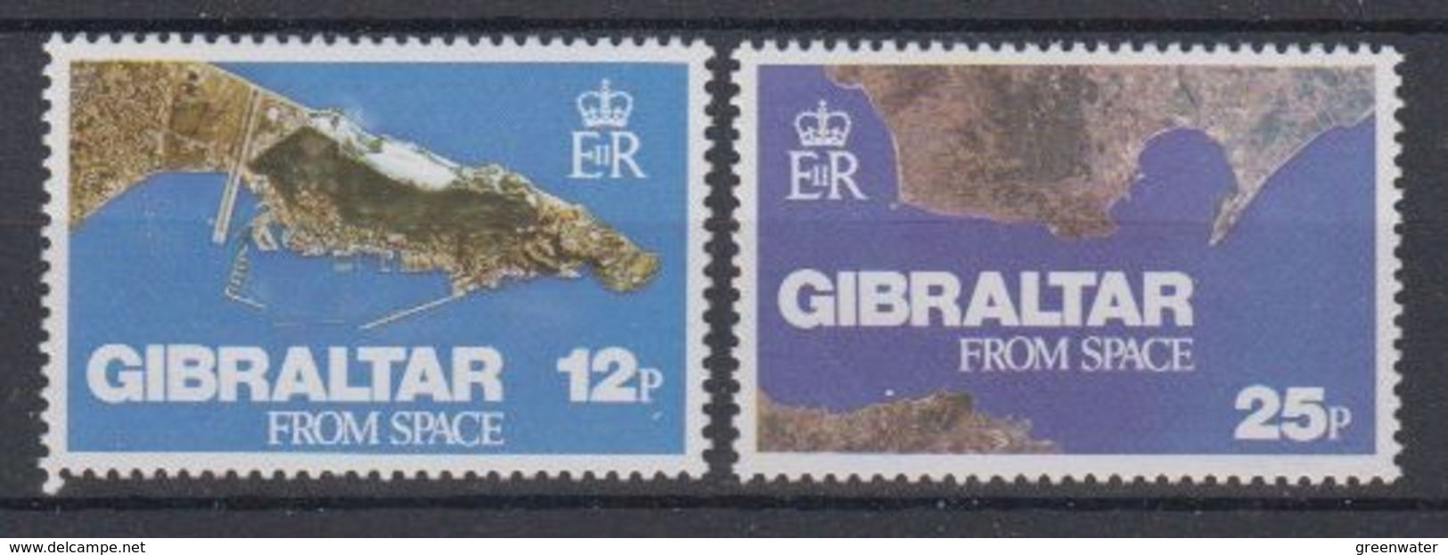 Gibraltar 1978 Gibraltar From Space 2v ** Mnh (44576) - Europese Gedachte