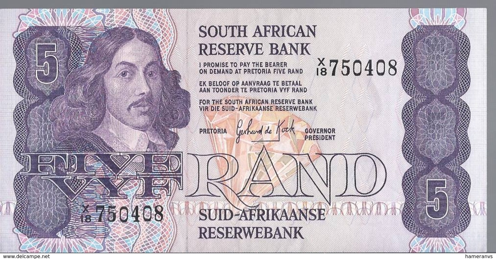 Sudafrica - 5 Rand 1981-89 - AUNC - P.119c - Sudafrica