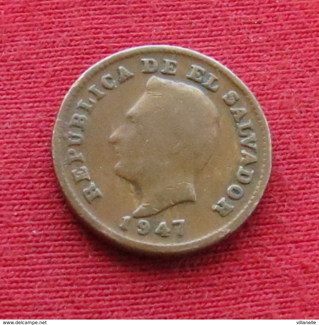 El Salvador 1 Centavo 1947 KM# 135.1 Rare Lt 148 *VT - El Salvador