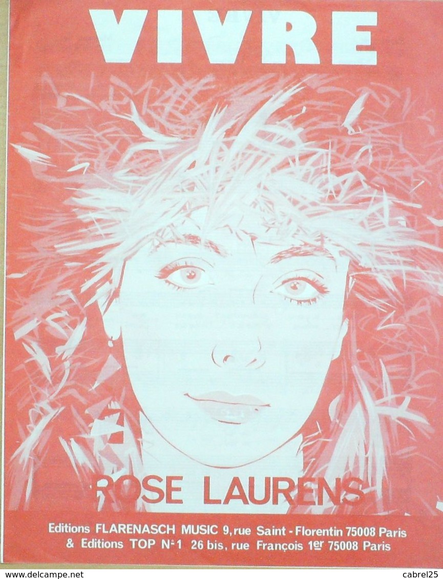 PARTITION-LAURENS ROSE-VIVRE-1983-68 - Chansonniers