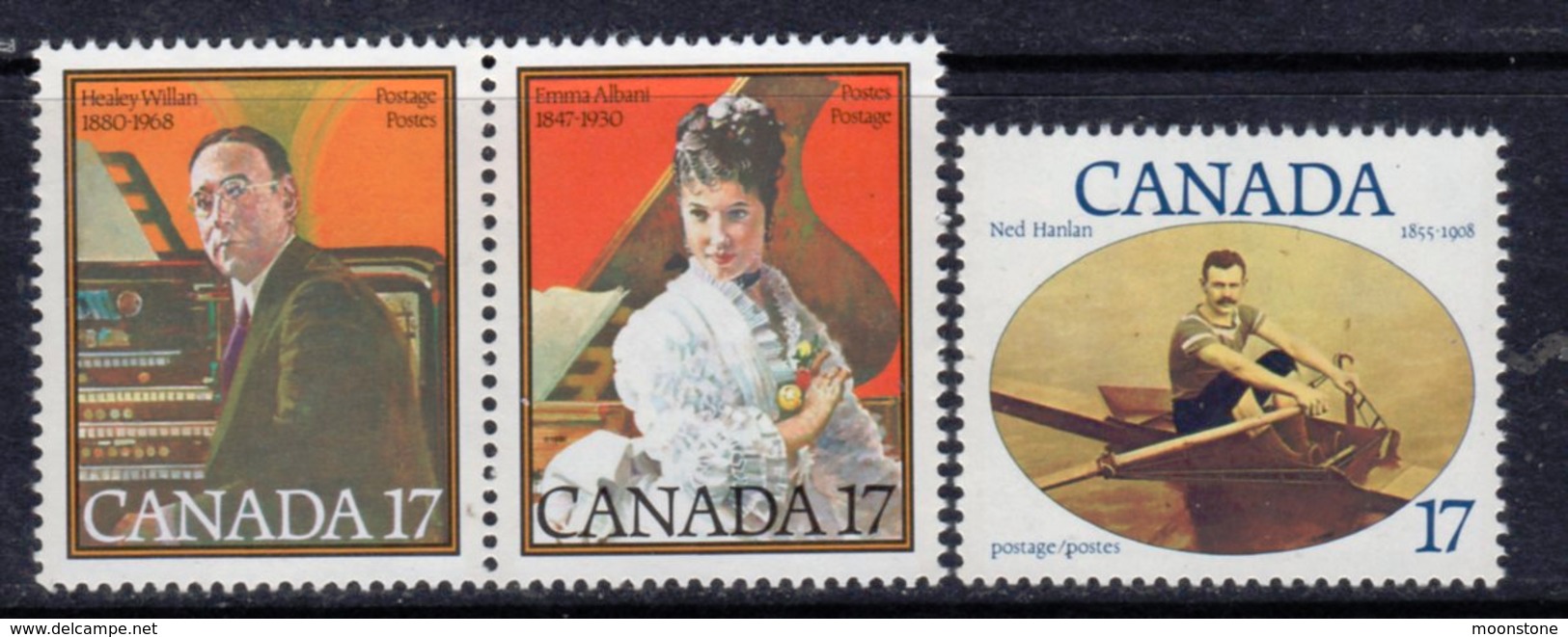 Canada 1980 Famous Canadians Set Of 3, MNH, SG 983/5 - Unused Stamps