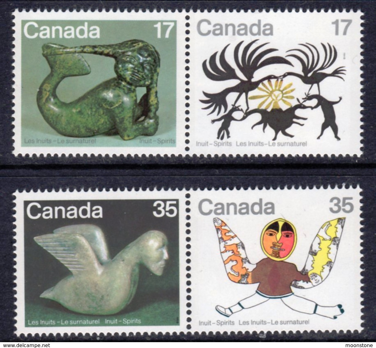 Canada 1980 Canadian Inuits IV Set Of 4, 2 Pairs, MNH, SG 989/92 - Unused Stamps