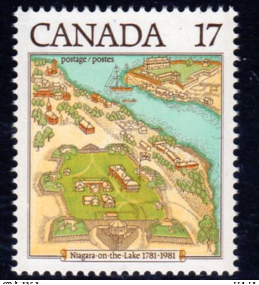 Canada 1981 Niagara-on-the-Lake Bicentenary Map, MNH, SG 1020 - Unused Stamps