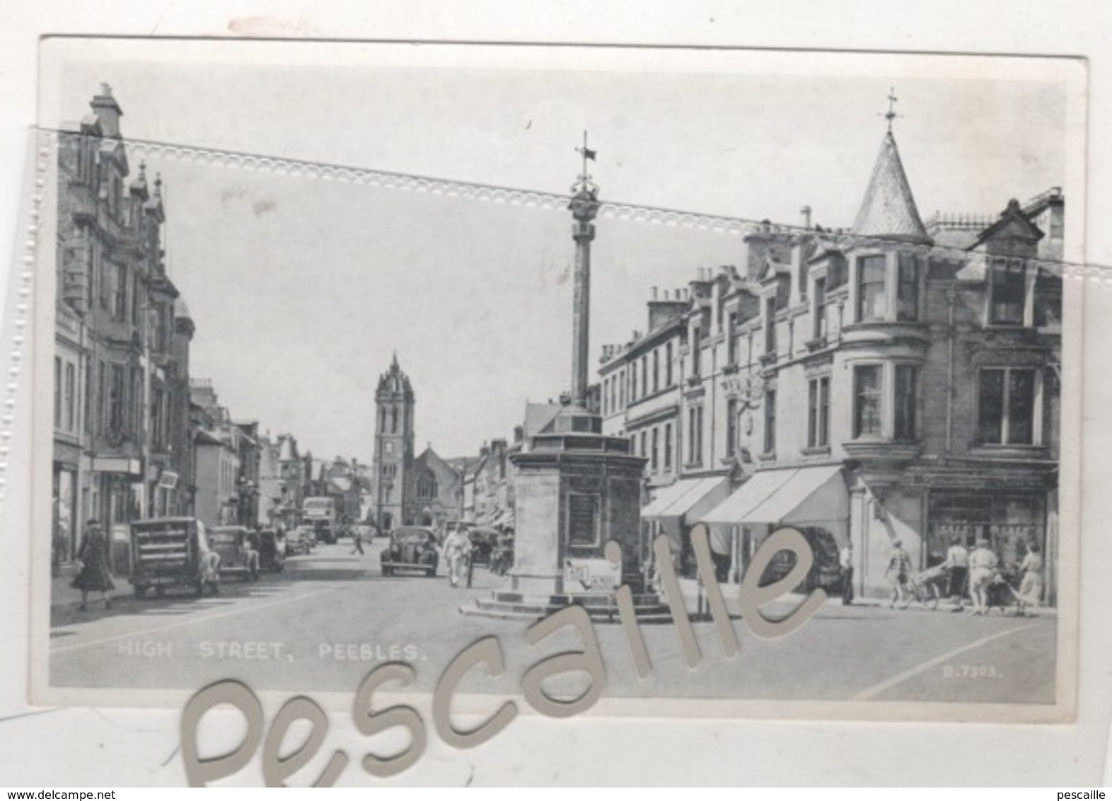 SCOTLAND Roxburghshire - CP ANIMEE HIGH STREET - PEEBLES - VALENTINE AND SONS LTD B. 7303 - Roxburghshire