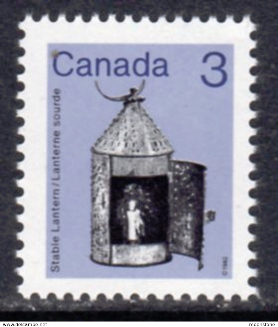 Canada 1982-7 Heritage Artefacts Definitives 3c Stable Lantern Value, MNH, SG 1056 - Unused Stamps