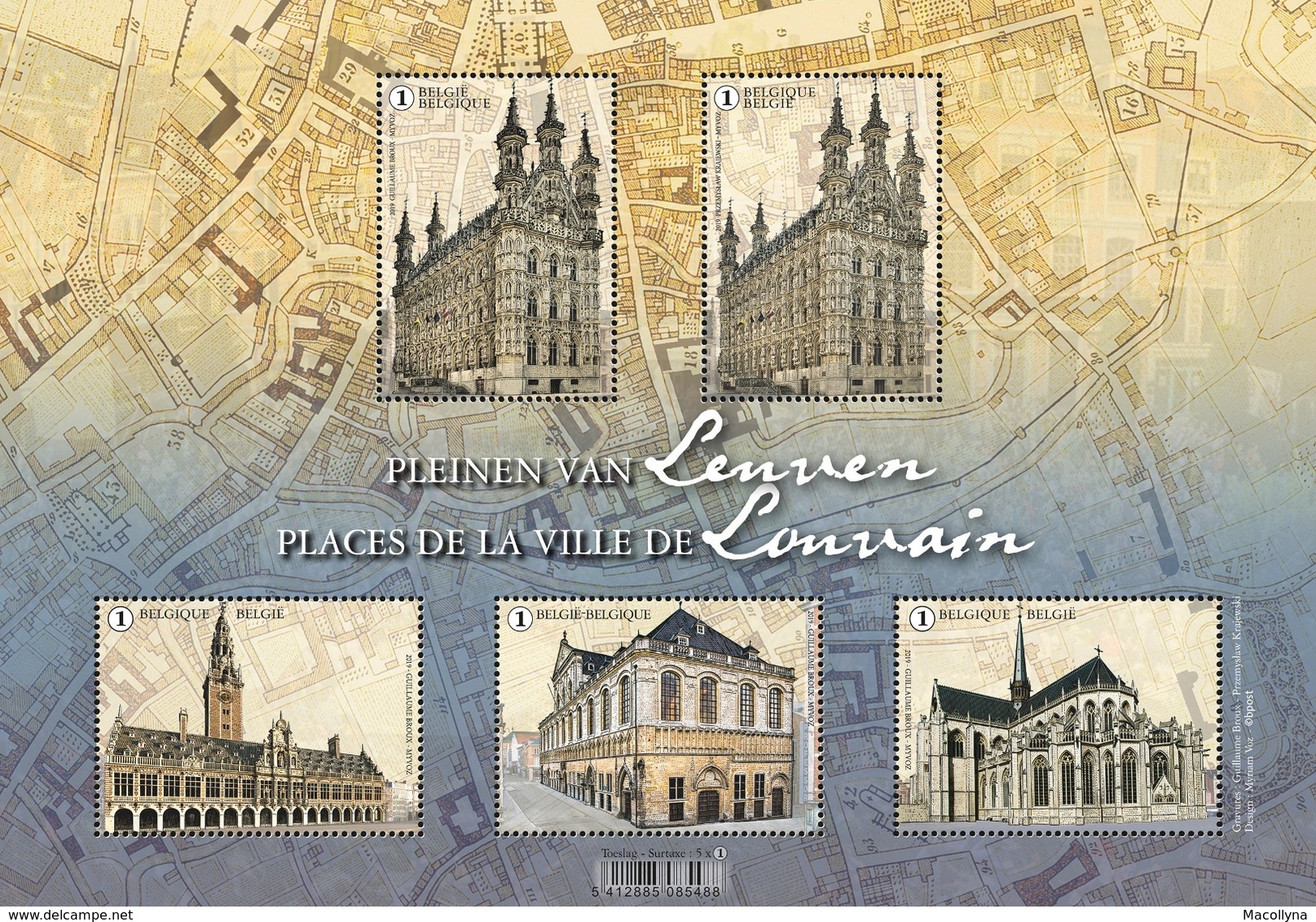 Pleinen Van Leuven** / Places De La Ville De Louvain MNH/  Belgie - Belgique 2019 - Neufs