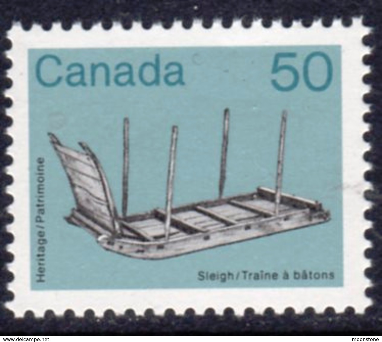 Canada 1982-7 Heritage Artefacts Definitives 50c Sleigh, MNH, SG 1065 - Unused Stamps