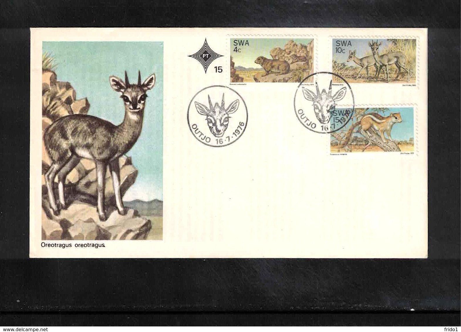 South West  Africa 1976 Animals FDC - Nager