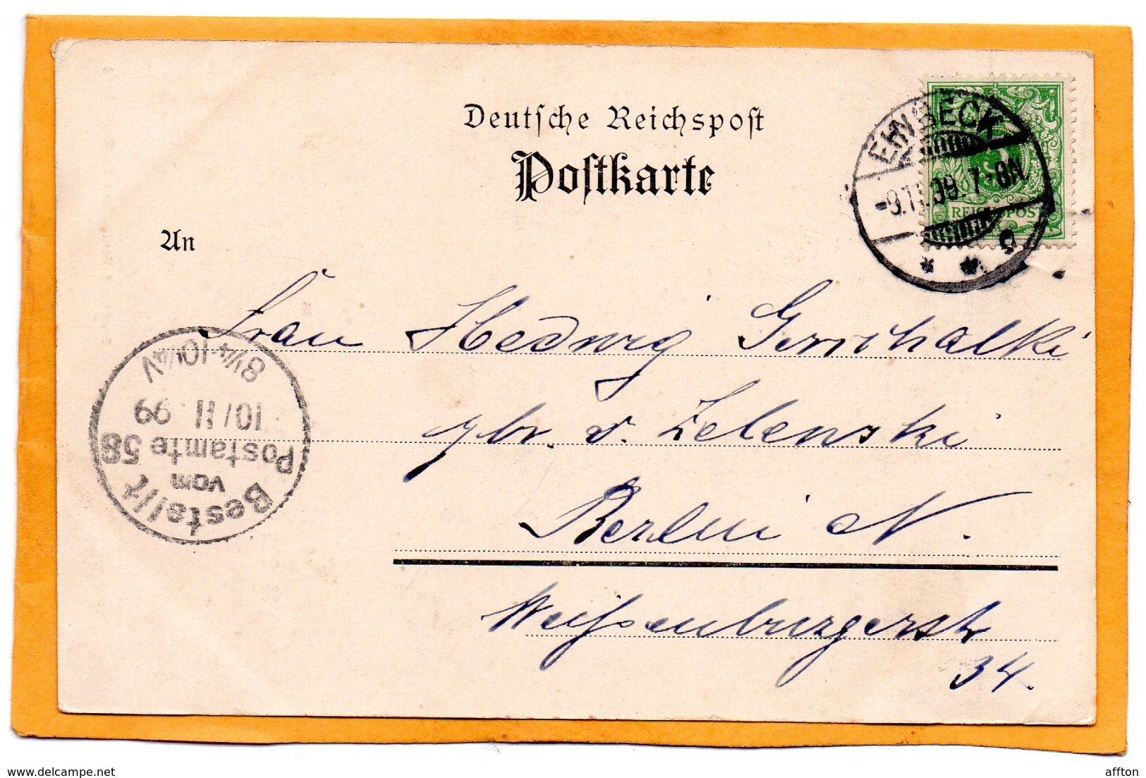 Gruss Aus Einbeck Germany 1899 Postcard - Einbeck