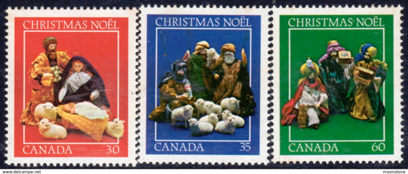 Canada 1982 Christmas Set Of 3, MNH, SG 1080/2 - Unused Stamps