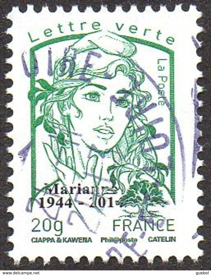 Oblitération Cachet à Date Sur Timbre Sur Marianne De La Jeunesse N° 4774_aa - Lettre Verte, 20g.Taille Douce Surchargé - 2013-2018 Marianne (Ciappa-Kawena)