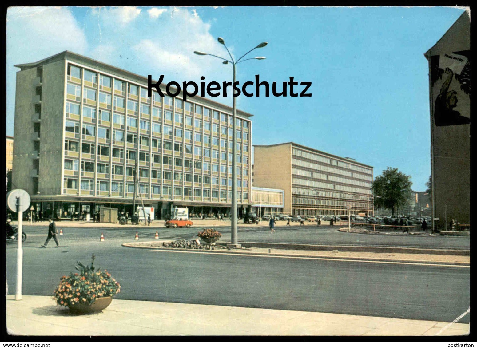 ÄLTERE POSTKARTE KARL-MARX-STADT BRÜCKENSTRASSE Hausmalerei Graffiti Chemnitz Cpa AK Postcard - Chemnitz (Karl-Marx-Stadt 1953-1990)