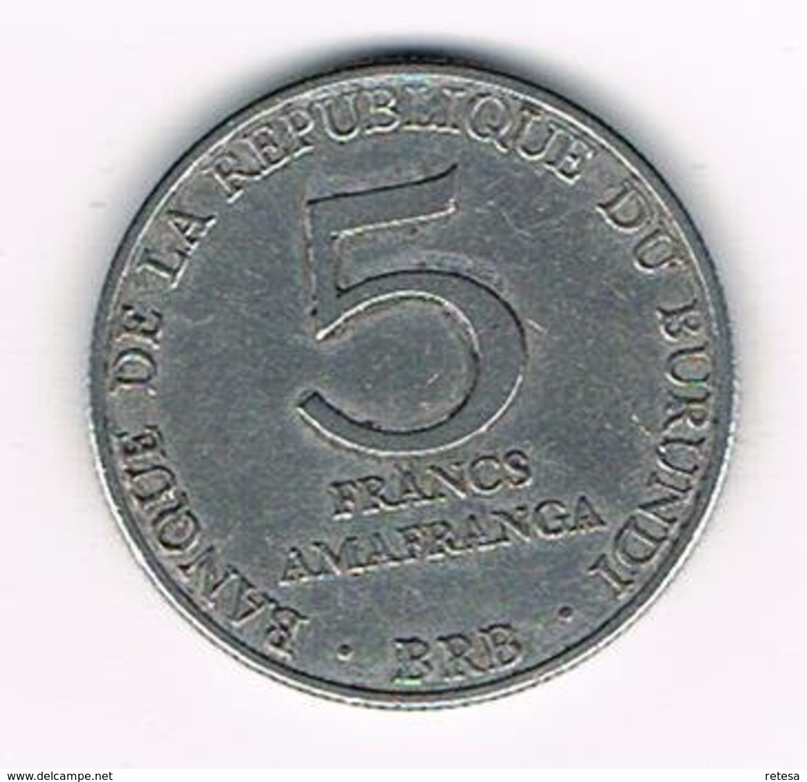 //  BURUNDI  5 FRANCS  1976 - Burundi