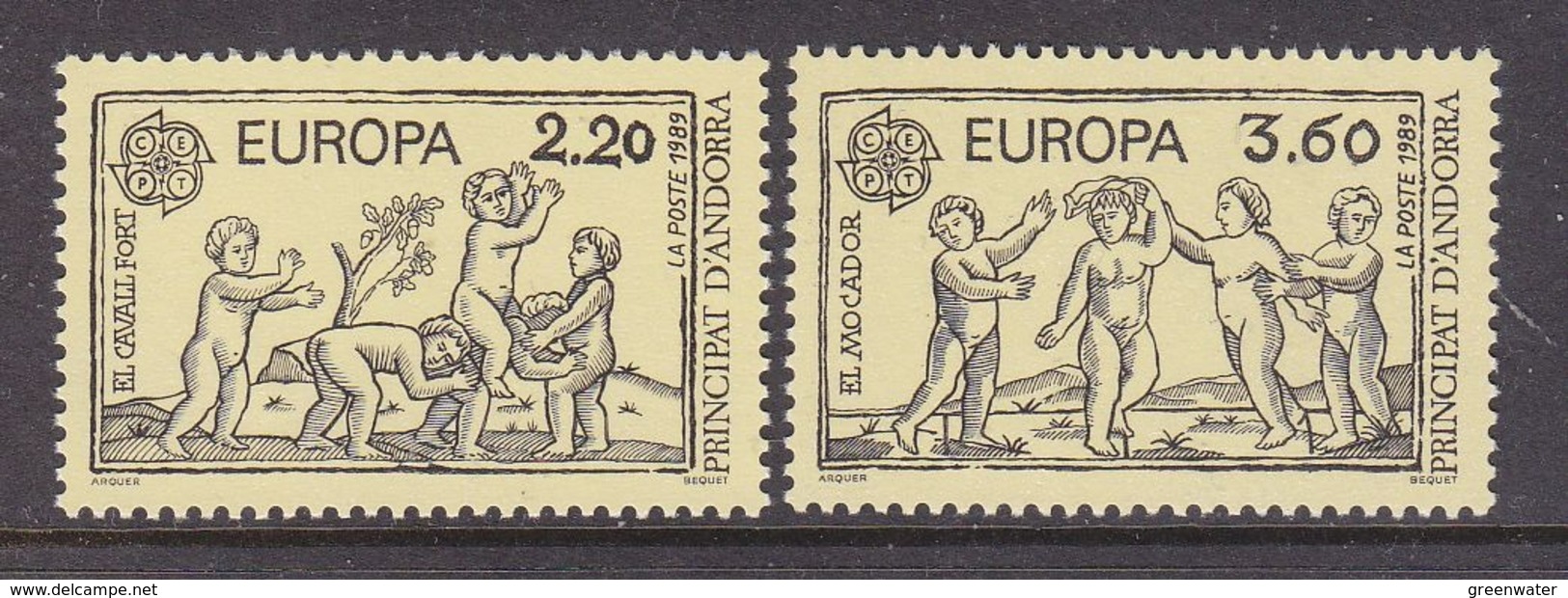 Europa Cept 1989 Andorra Fr 2v ** Mnh (44578E) - 1989