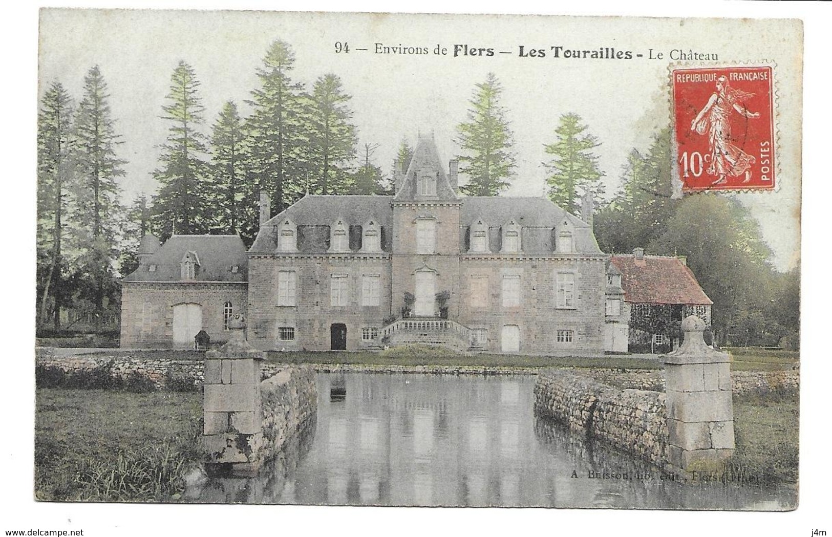 61/ ORNE...Environs De Flers. LES TOURAILLES. Le Château....cliché Colorisé - Other & Unclassified