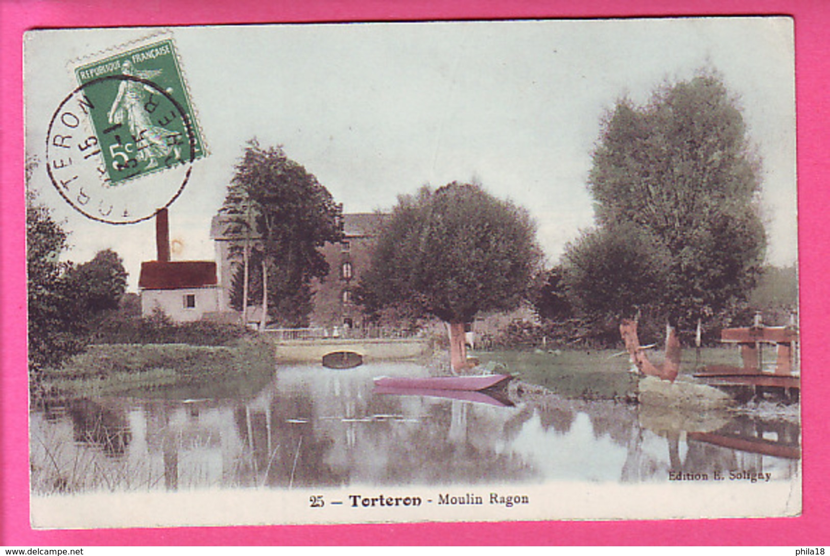 TORTERON MOULIN RAGON CARTE COLORISEE - Autres & Non Classés