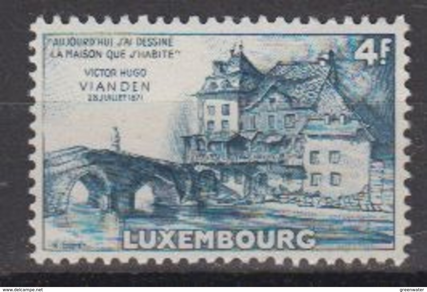 Luxemburg 1953 Victor Hugo / Vianden 1v ** Mnh (44581A) - Ungebraucht