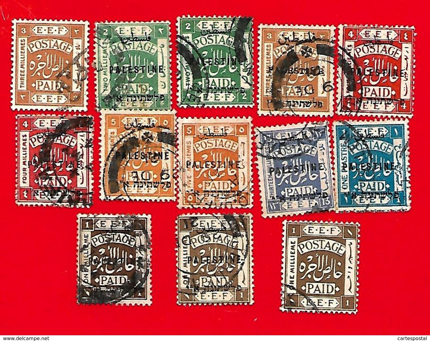 4291  --  PALESTINE - Lot De Timbres Surchargeé  Oblitérés - Palestine