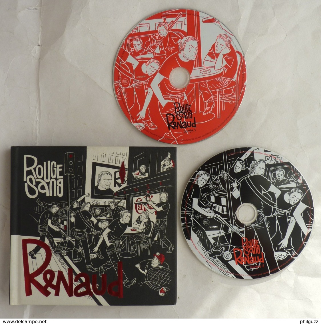 CD DOUBLE PICTURE DISC RENAUD ROUGE SANG avec BD illustrations KILLOFER