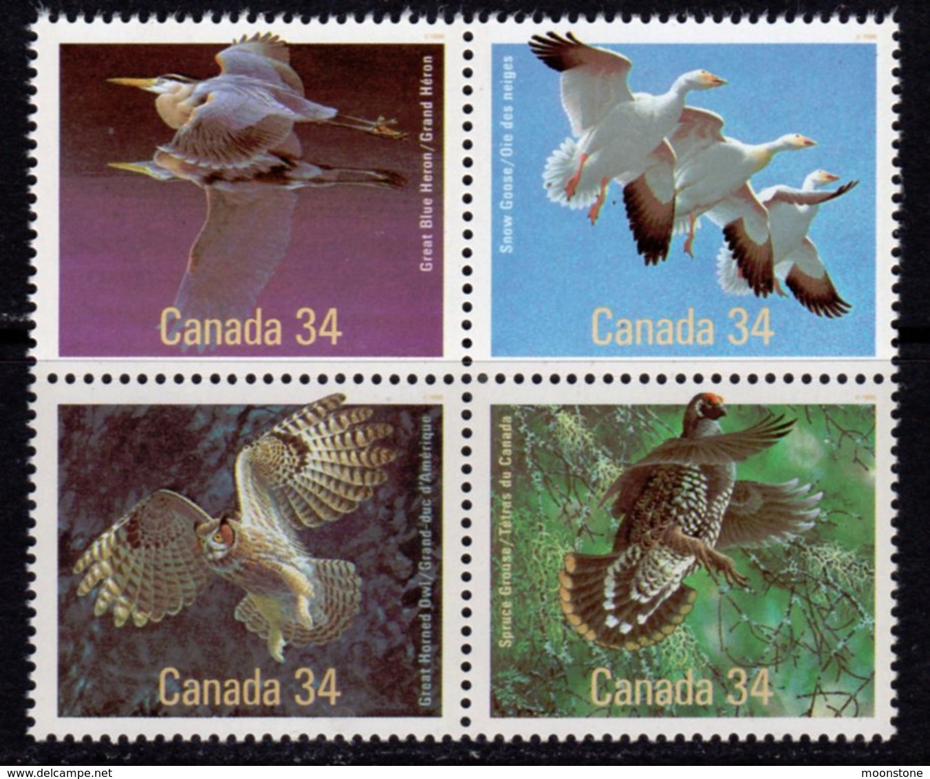 Canada 1986 Birds Block Of 4, MNH, SG 1199/202 - Neufs