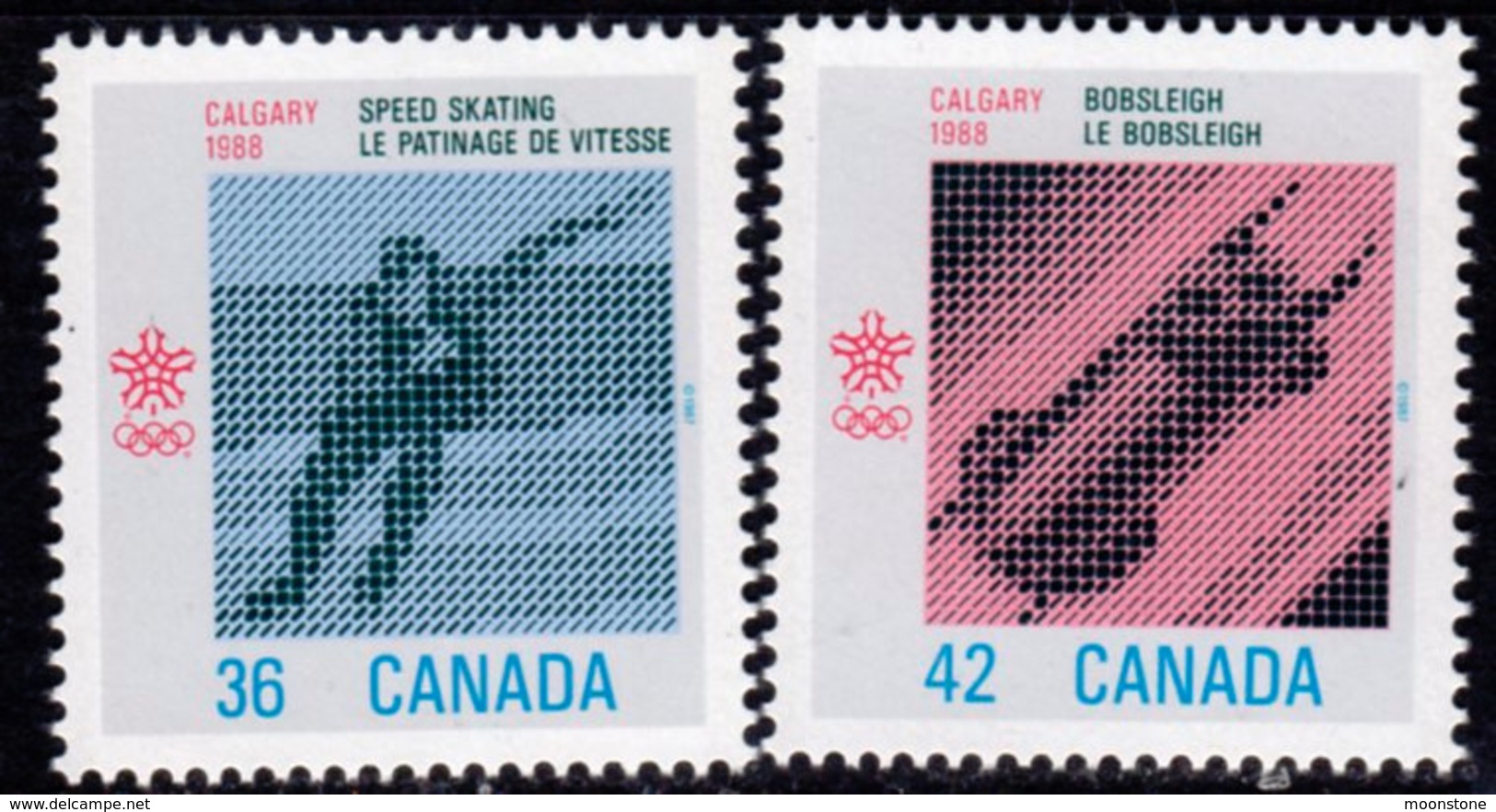 Canada 1986 Winter Olympic Games, Calgary Set Of 2, MNH, SG 1236/7 - Unused Stamps