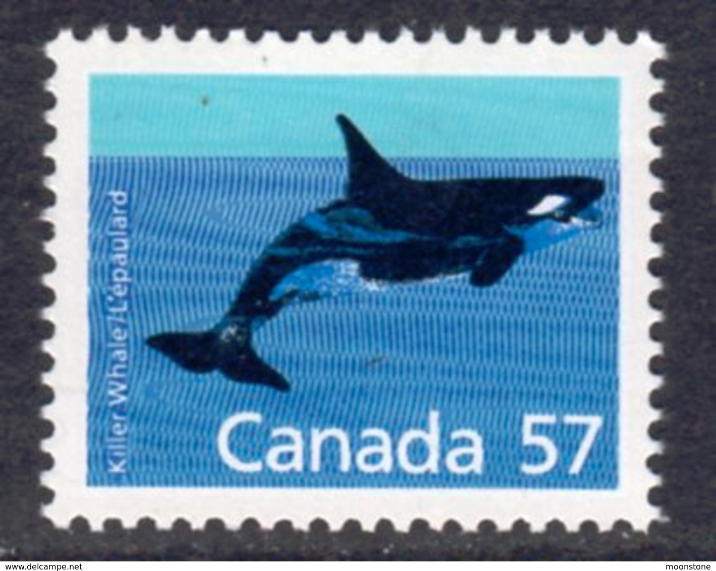 Canada 1988-93 Mammals Definitives 57c Killer Whale Value, MNH, SG 1271 - Unused Stamps