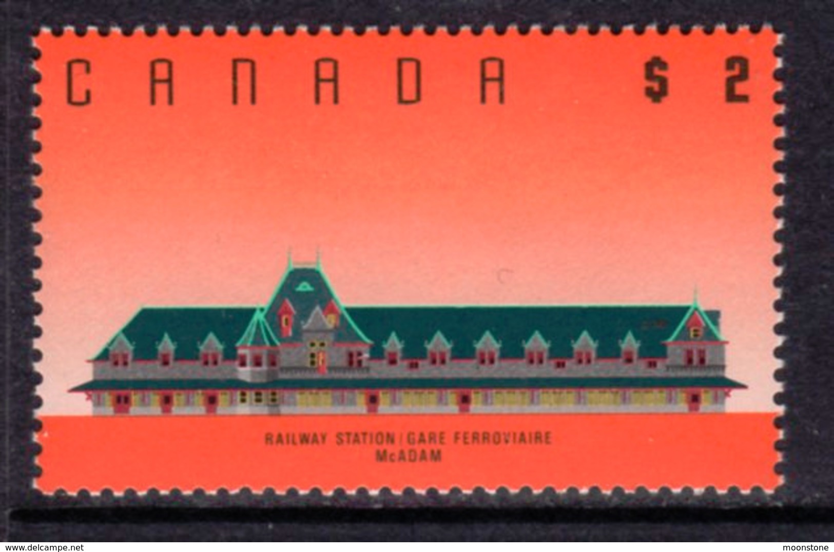 Canada 1988-93 Architecture Definitives $2 McAdam Railway Station, New Brunswick Value, MNH, SG 1278 - Unused Stamps