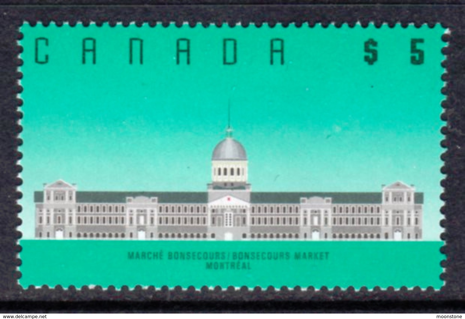 Canada 1988-93 Architecture Definitives $5 Bonsecours Market, Montreal Value, MNH, SG 1279 - Unused Stamps