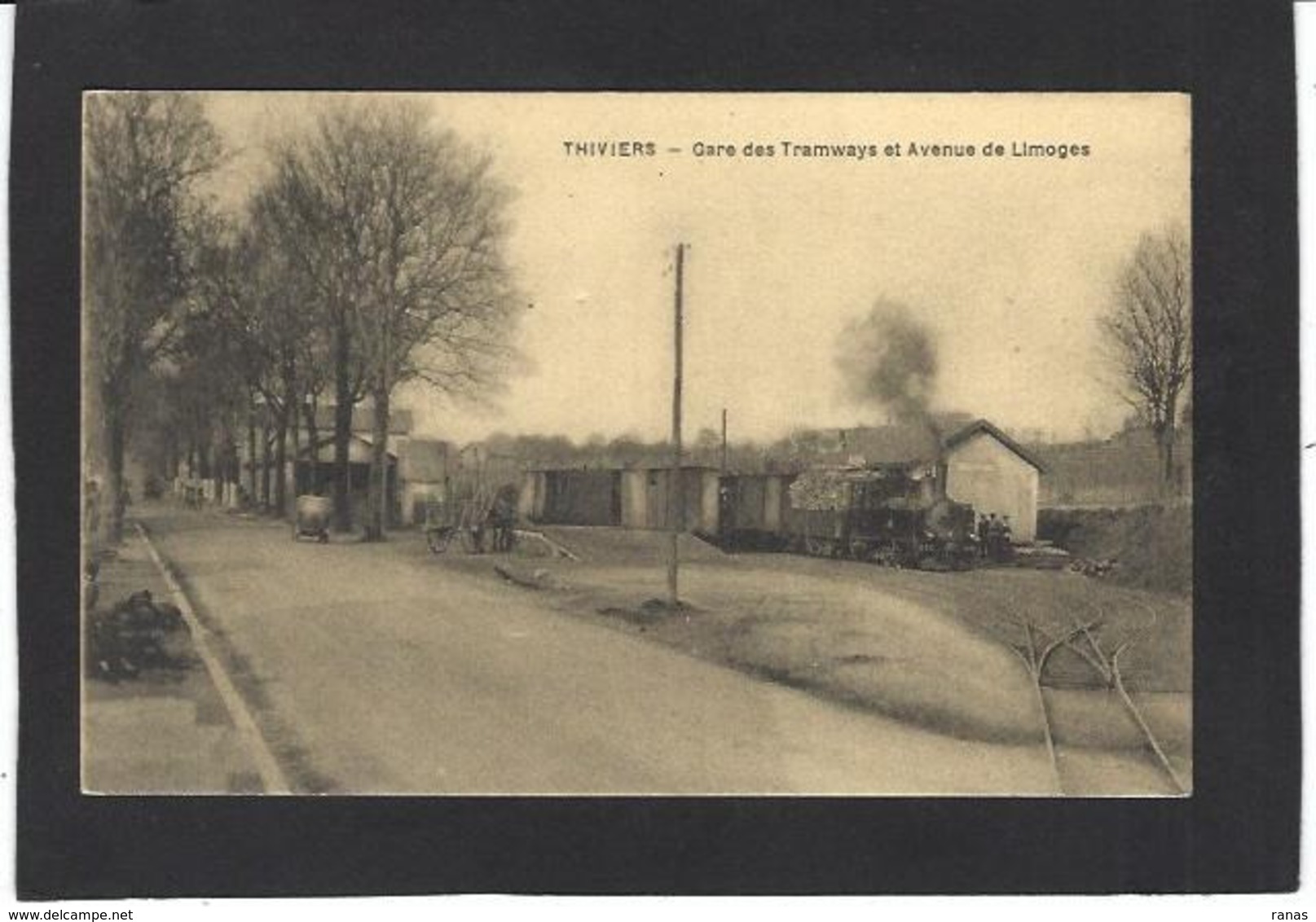 CPA Dordogne 24 Thiviers Gare Chemin De Fer Station Tramway Non Circulé - Thiviers