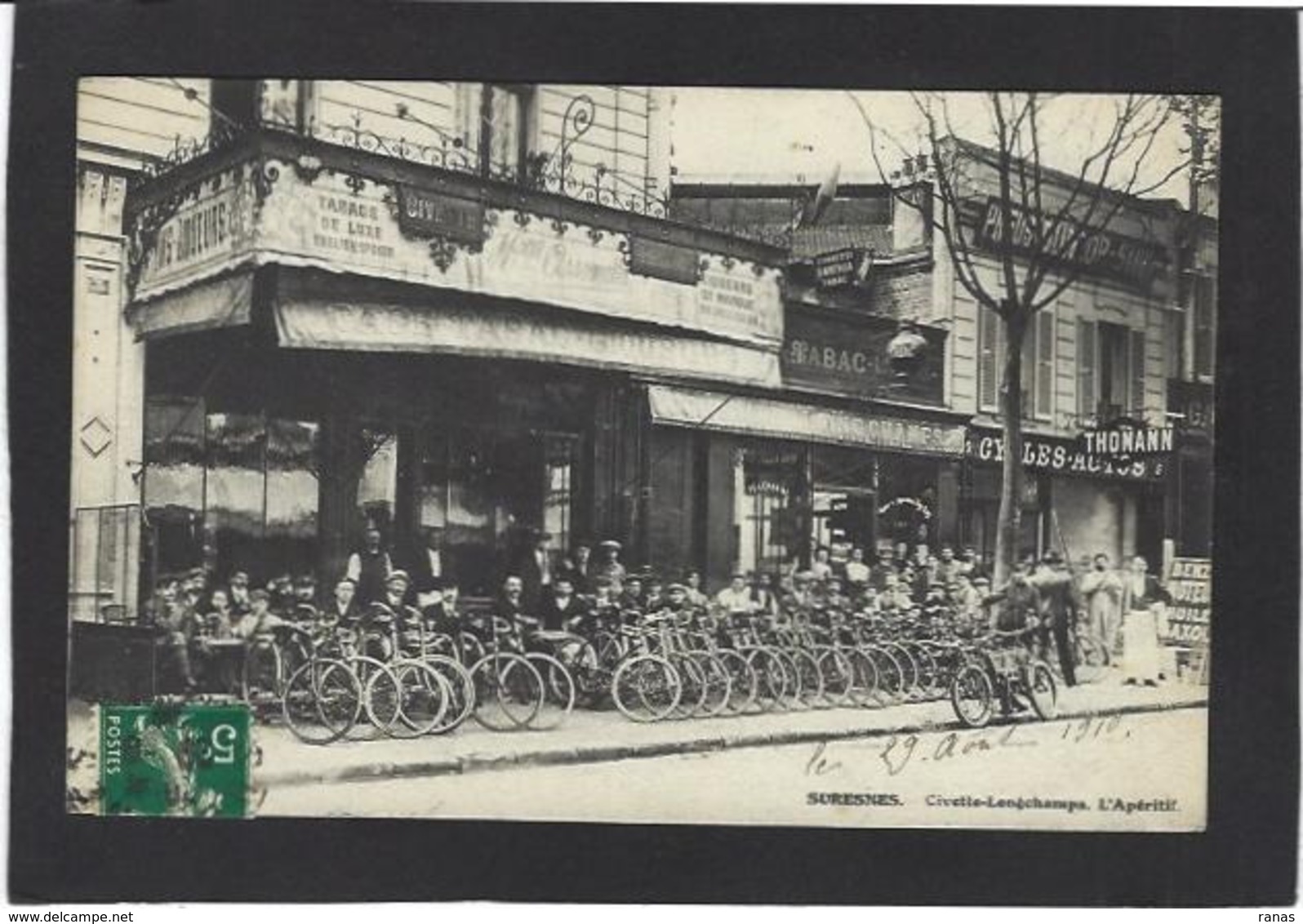 CPA Hauts De Seine 92 Suresnes Commerce Shop Devanture Moto Motor Cycle Vélo Circulé - Suresnes