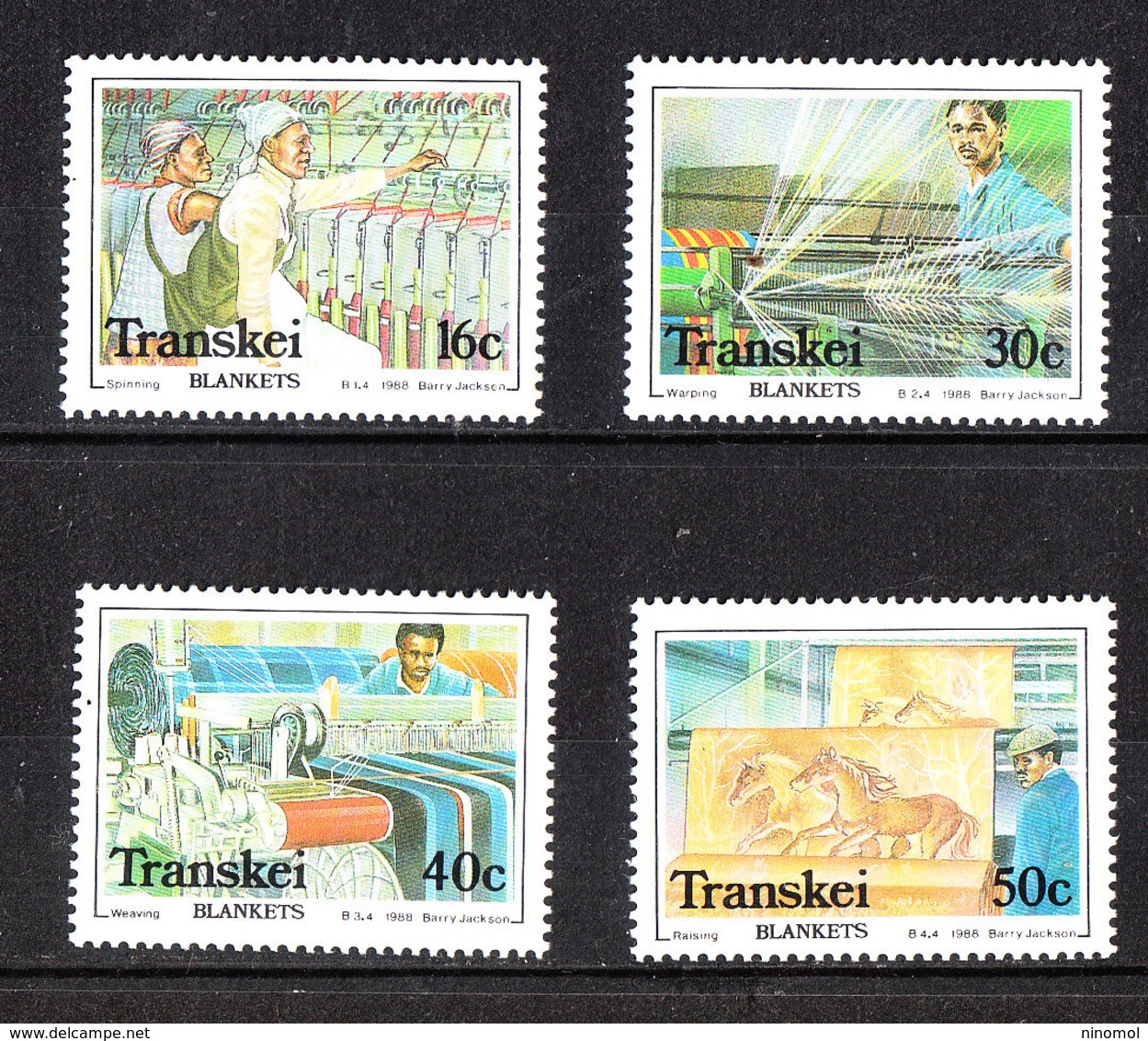 Transkei  - 1988.Tessitura: Raccolta Cotone,lavorazione, Prodotti. Weaving: Cotton Collection, Processing, Products. MNH - Fabbriche E Imprese