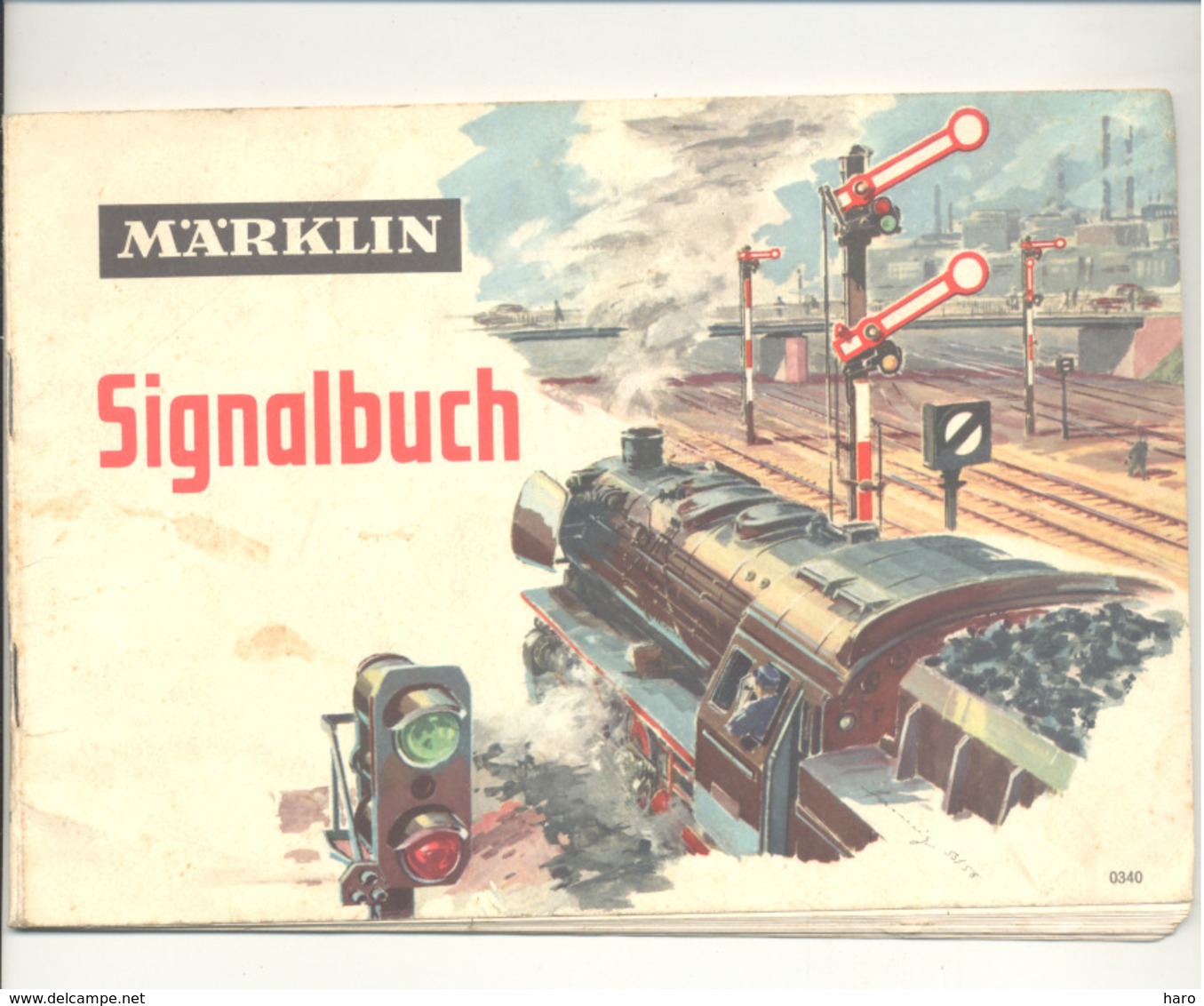 Catalogue " MÄRKLIN Signalbuch " Jeu, Jouet, Train Miniature, Signaux, Chemins De Fer H0,.. +/- 1965 En Allemand.(b259) - Kataloge