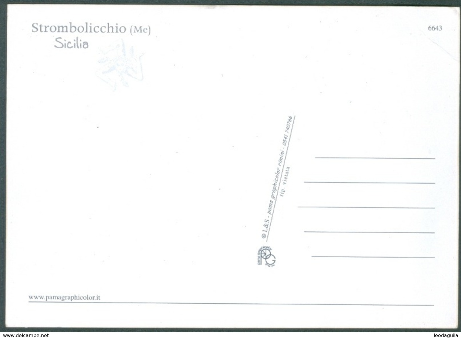 ITALY - STROMBOLICCHIO -  SICILIA  -  Unused - Other & Unclassified