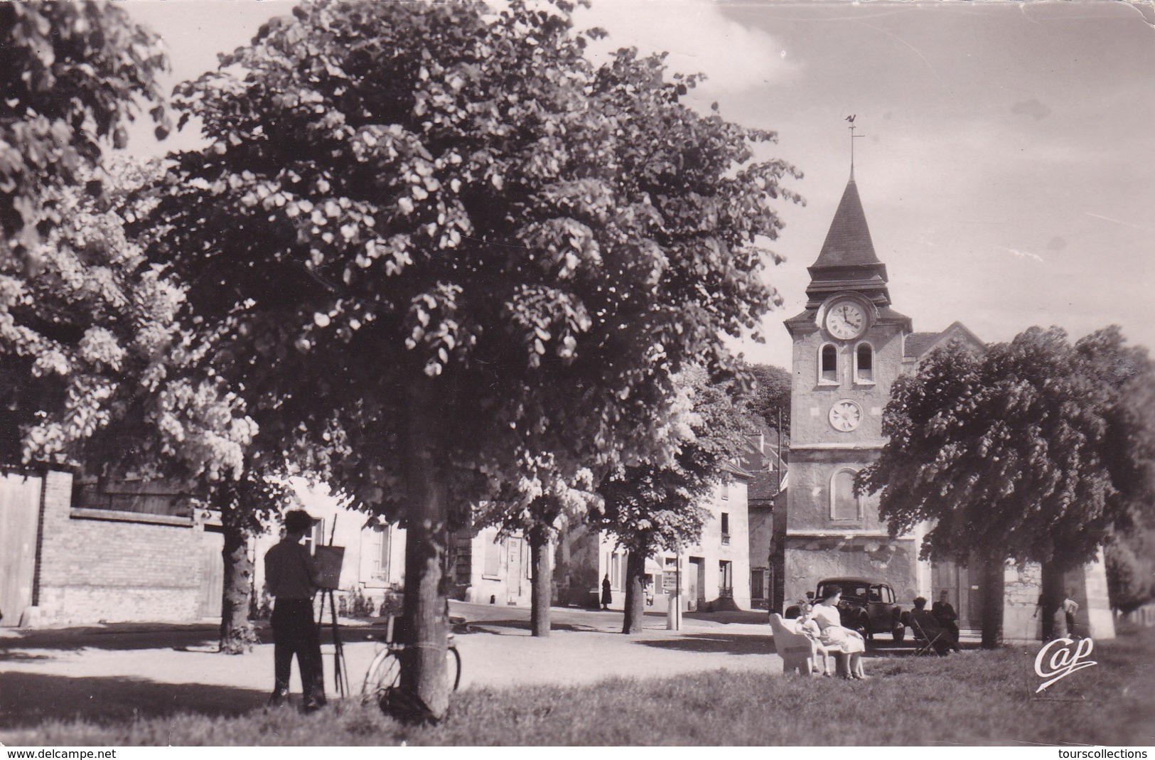 CPSM 95 @ LA FRETTE Sur Seine Près De Cormeilles En Parisis En 1956 - Peintre à L'ombre D'un Arbre - La Frette-sur-Seine