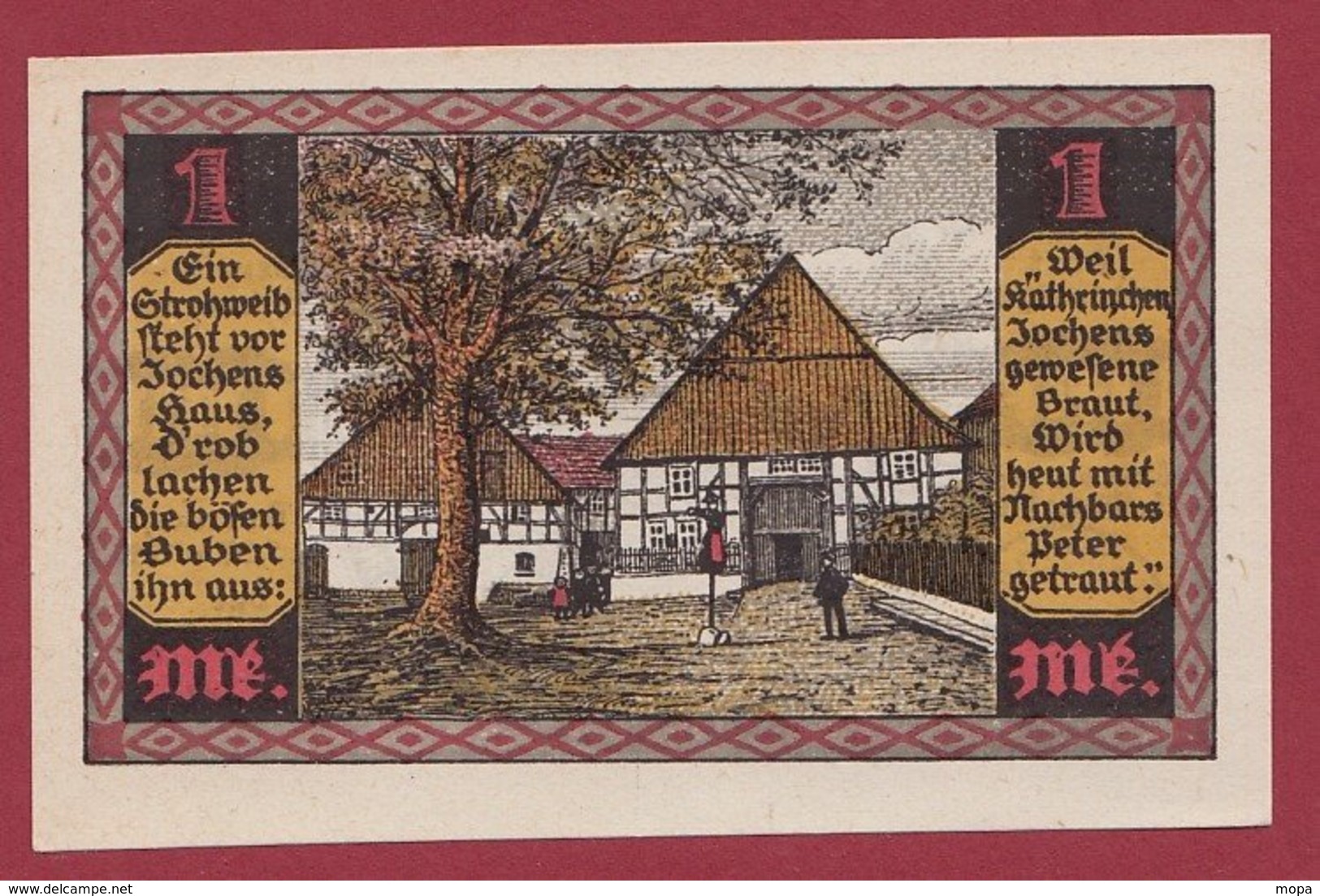 Allemagne 1 Notgeld 1 Mark Stadt Drenke   (RARE) Dans L 'état N °4690 - Collections